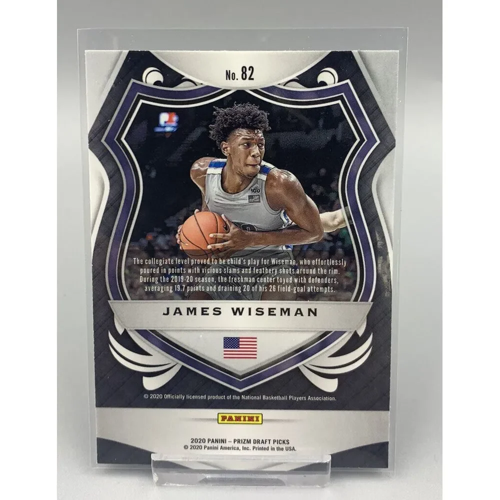 2020-21 Panini Prizm Draft Picks Crusade #82 James Wiseman RC‎ Golden State